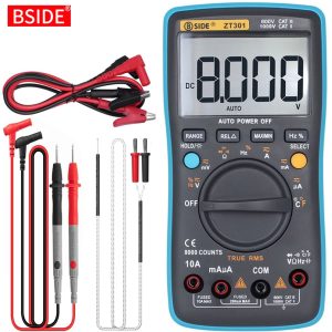 BSIDE ZT301 Multimètre numérique Haute précision True RMS Gamme Auto Ampèremètre Voltmètre Smart Capacitor Temperature NCV Ohm Hz Tester