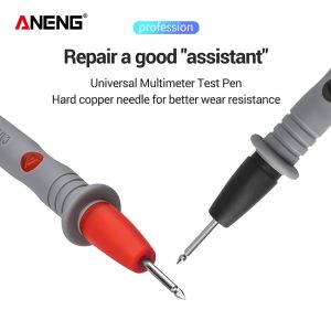 Alternative view of ANENG PT1034 Cordon de test pour multimètre en silicone + Crocodile Test Clip 1000V Flame Retardant Needle Probe