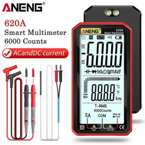 ANENG 620A Multimètre numérique intelligent Testeurs de transistors 6000 Counts True RMS Auto Electrical Capacitance Meter Temp Resistance