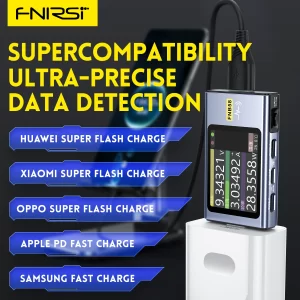 FNIRSI FNB58 Voltmètre numérique Ampèremètre Testeur USB TYPE-C Détection de charge rapide Mesure de la capacité du déclencheur Mesure de l'ondulation