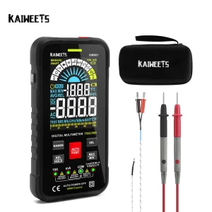 KAIWEETS KM601 – multimètre numérique à 9999 comptes, 1000v, 10a, testeur de capacité Ohm Hz, True RMS AC DC DMM